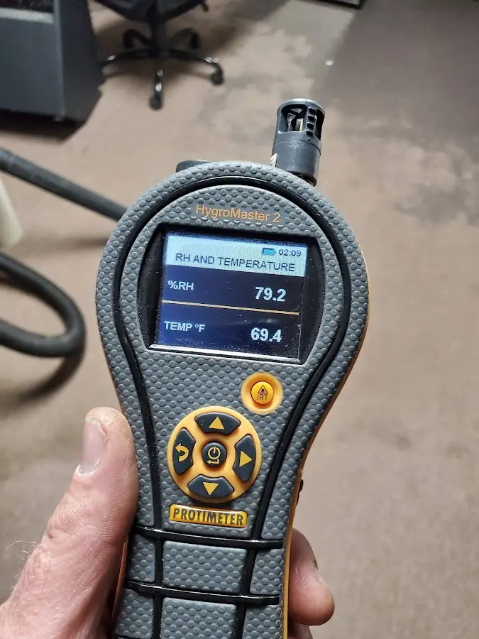 Moisture meter humidity assessment for Fire & Smoke Damage Restoration in Burton
